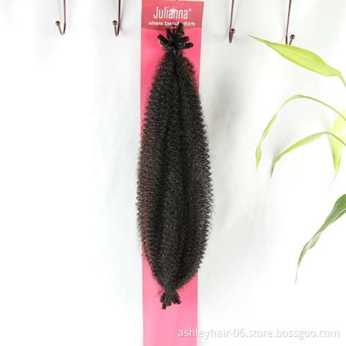 16inch crochet braid synthetic curly hair extension afro fluffy kinky twist synthetic braiding hair afro spring twist